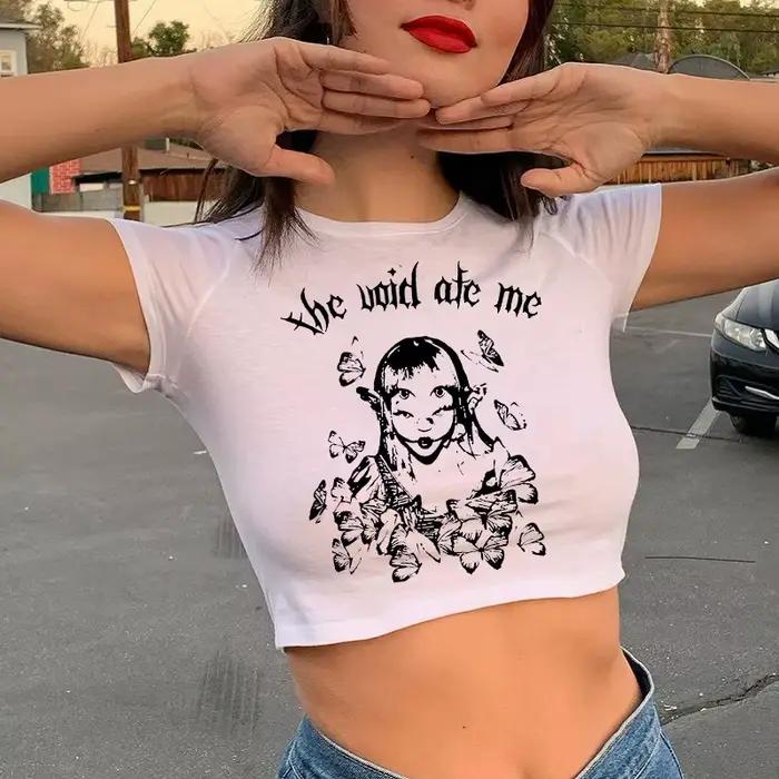 Krátke tričko v štýle 90. rokov Melanie Martinez vtipné Kawaii