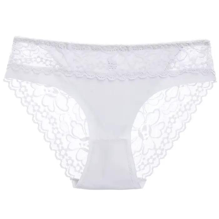 Čipkované ženské nohavičky Sexy bezšvové spodné prádlo dámske nízke pásy Pevná lingerie dievčenské