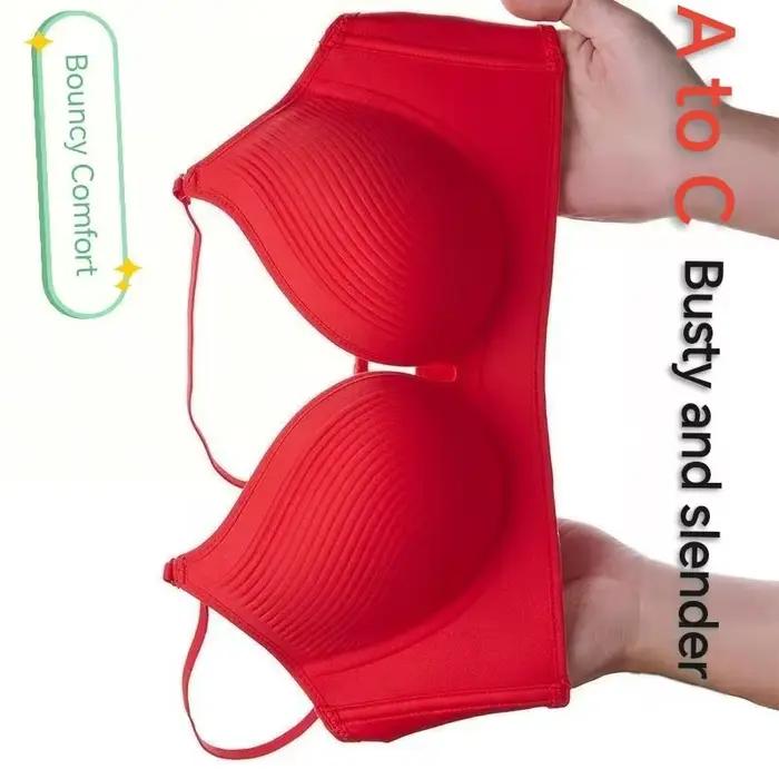 (Soutiens-gorge pour petits seins et pechos plats) Lingerie Ultra-épaisse de 10cm pour femmes sans couture Push Up petit soutien-gorge réglable pour soulever les seins