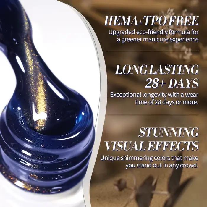 BORN PRETTY 10ml HEMA TPO bezplatný vianočný lesk zlatá mačka magnetický gél západ slnka lesklý pohľad manikúra