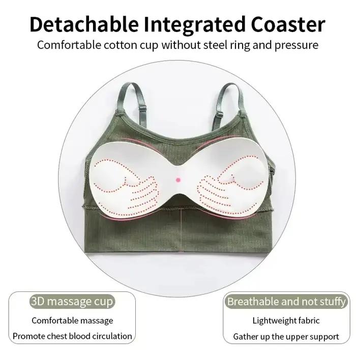 Soutien-gorge sportif révélateur pour femmes, matériau nylon spandex, respirant, idéal pour yoga, posture parfaite, confort durable, cadeau fitness女性，无钢圈隐形内衣，适合瑜伽的运动文胸，可调节肩带，完美支撑健身时刻