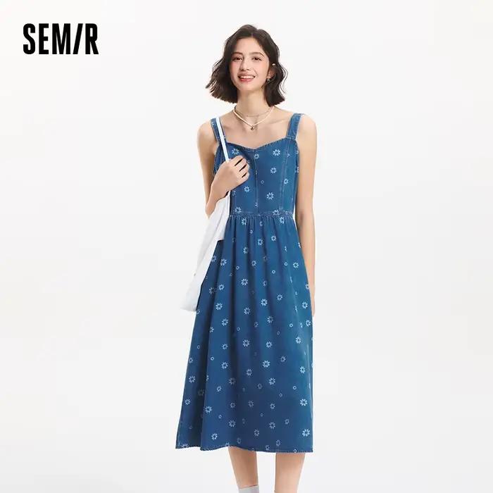Camisole Semir en coton style préppy pour femmes, motif floral, coupe régulière, sans manches, idéale pour l'été et les journées décontractées