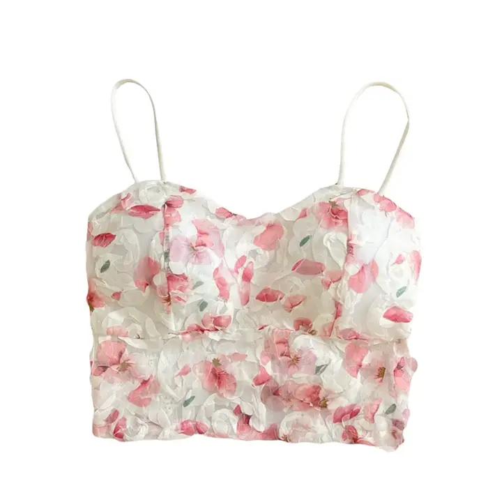 Débardeur floral pour femmes jeunes adultes élégant et décontracté pour tenues d'été occasions spéciales