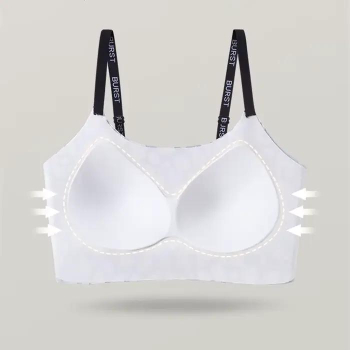 Soutien-gorge dos nu sans couture pour femme, belle section mince sans fil, porte-jarretelles sexy, soutien-gorge sport, nouveau, été, 2024