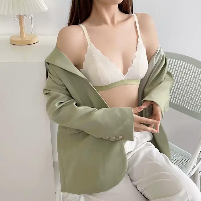 Soutien-gorge sans couture sexy avec tasse 1/2, bretelles ajustables, fermeture à l'arrière, confort respirant et design élégant pour femmes toutes les occasions