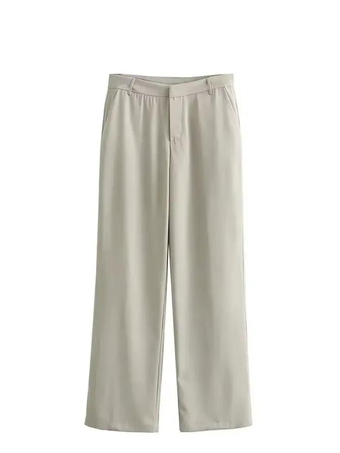 Ensemble veston sans manches et pantalon de bureau pour femmes, polyester, col en V, fermeture bouton unique, occassionnellement décontracté, printemps été