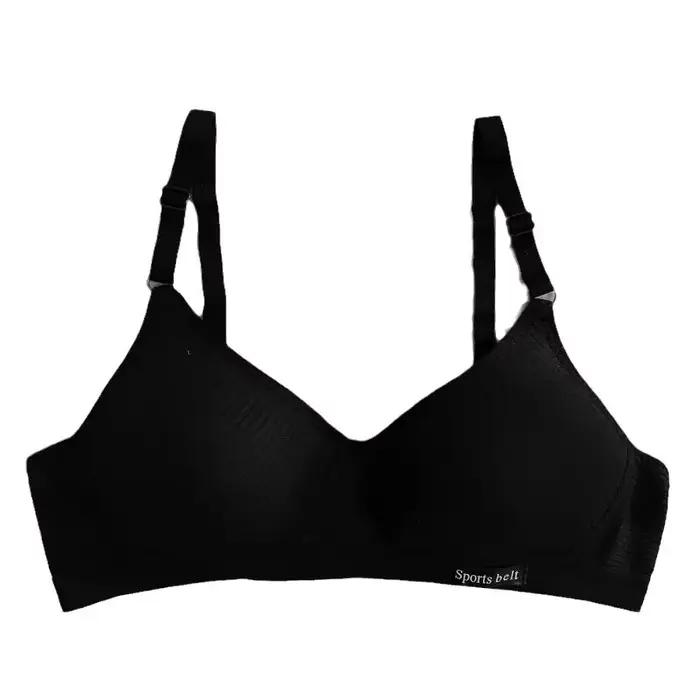 Soutien-gorge coréen simple pour jeune fille, sexy, petite poitrine froncée, respirant, sans couture, confortable 03