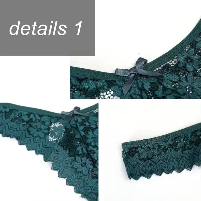 3 PC livraison gratuite Sexy T dos femme string culotte taille moyenne dentelle culotte sous-vêtements transparents "forme de V" filles culotte érotique