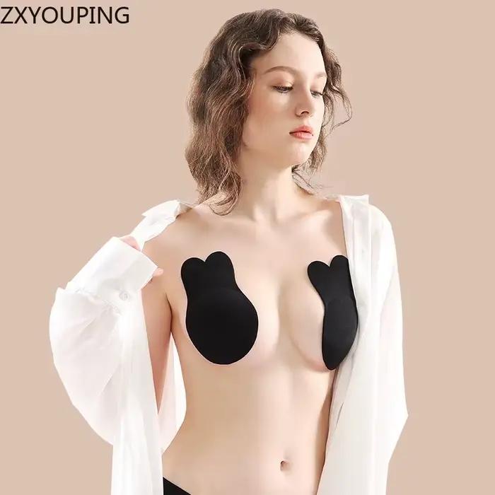 ZXYOUPING lapin oreille soutiens-gorge mince respirant Invisible soutiens-gorge grande taille Anti-affaissement Invisible soutien-gorge soutiens-gorge