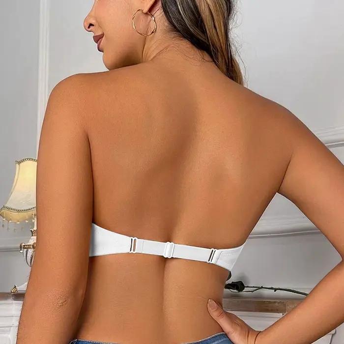 BEAUWEAR fermeture avant Demi soutien-gorge pour femme plaine Invisible T-shirt soutien-gorge sans bretelles beauté dos Lingerie B C tasse