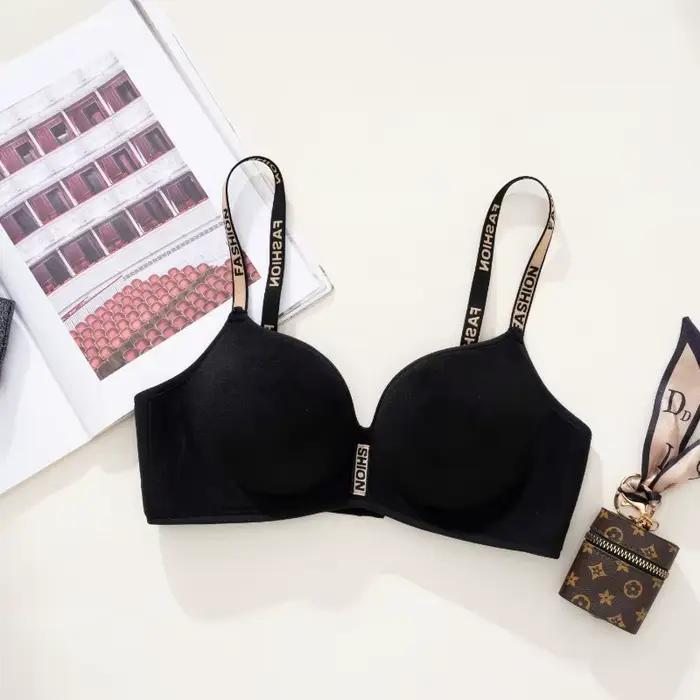 Soutien-gorge push-up lisse en polyester rouge pour petites poitrines - Bonnet A/B - Bracelets ajustables - Style sexy - Occasions spéciales