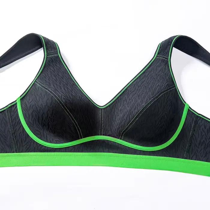 Soutien-gorge de sport élégant pour femmes grandes tailles, push-up, avec armatures, maintien confortable, touche féminine pour les occasions spéciales