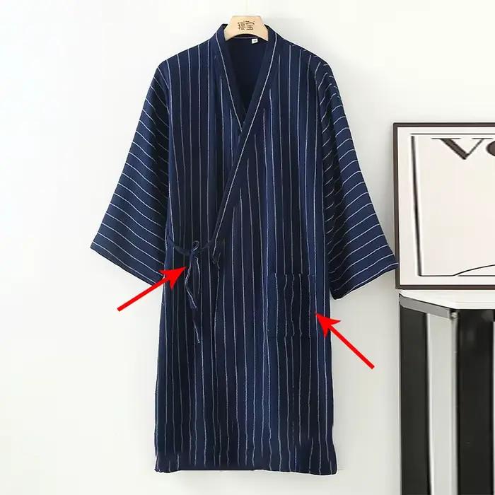 Tradičné japonské samurajské kimono z čistej bavlny pre mužov