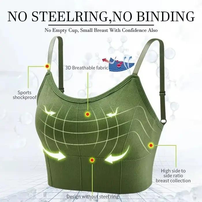 Soutien-gorge sportif révélateur pour femmes, matériau nylon spandex, respirant, idéal pour yoga, posture parfaite, confort durable, cadeau fitness女性，无钢圈隐形内衣，适合瑜伽的运动文胸，可调节肩带，完美支撑健身时刻