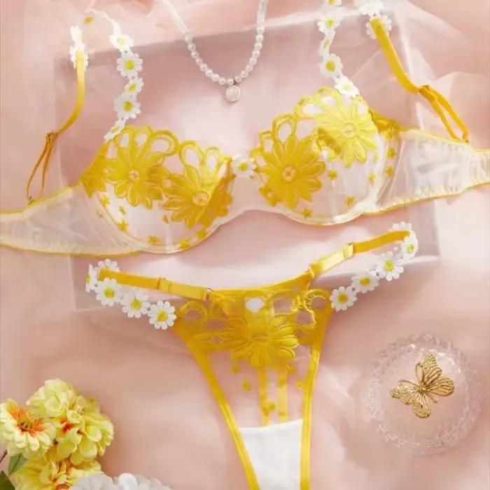 Rozprávkový kvetinový sexy set spodnej bielizne