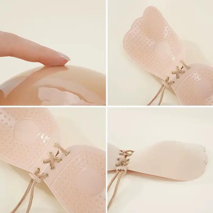 Soutien-gorge invisible sans coutures pour femmes avec effet push-up et protection discrète pour soirées élégantes ```