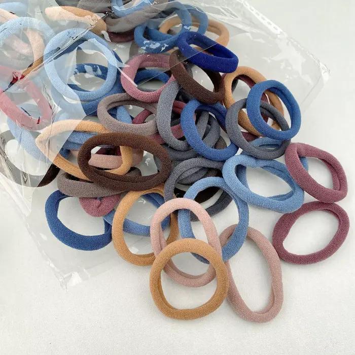20/50/100 ks Štyri ročné obdobia Umelé Gumičky Do Vlasov Miska 4CM Cukríky Scrunchie