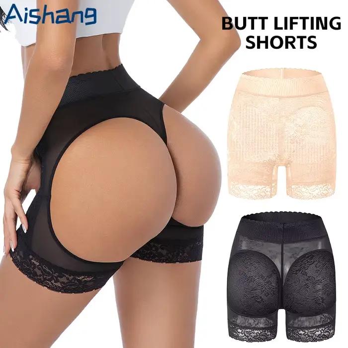 Femmes fesse ouvert hanche butin Shorts dentelle bout à bout Shaper culotte corps Shaper mariage pantalon sous-vêtements femme cul Push Up culotte