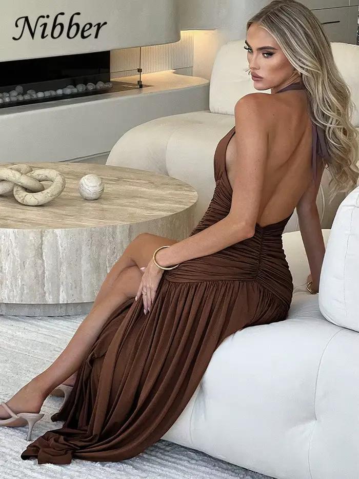 Nibber-Dlhé elegantné šaty pre ženy