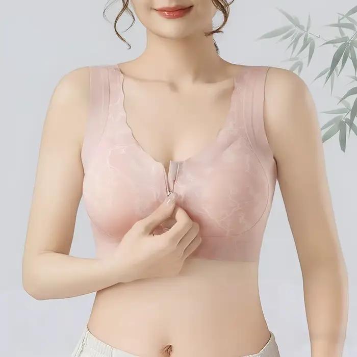 Soutien-gorge post-mastectomie à fermeture éclair frontale sans armatures, confortable pour la récupération après chirurgie du cancer du sein, usage quotidien, nouveau style