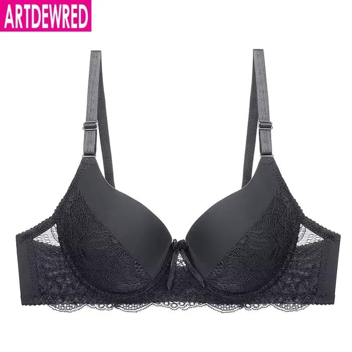 Soutien-gorge Sexy en dentelle, soutien-gorge Push Up à fleurs pour femmes, Bralette à armatures, grande taille, soutien-gorge Super fin
