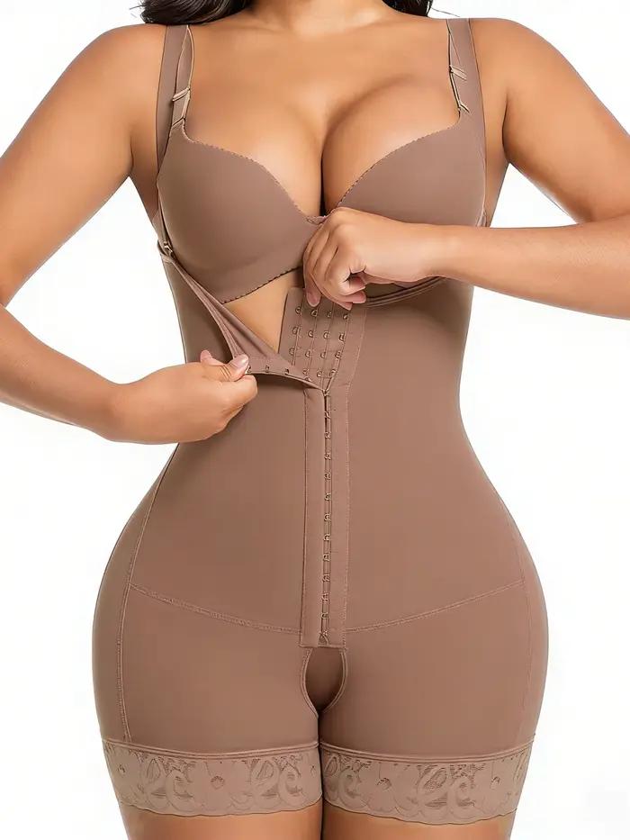 Gaine sculptante pour femme avec contrôle du ventre, compression et entrejambe ouvert pour une silhouette lisse et un confort optimal