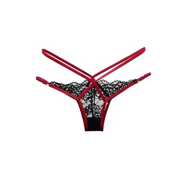 Sous-vêtements en dentelle esthétique Pure French Desire, sous-vêtements moulants taille basse avec trous respirants en maille Sexy, adulte sexy
