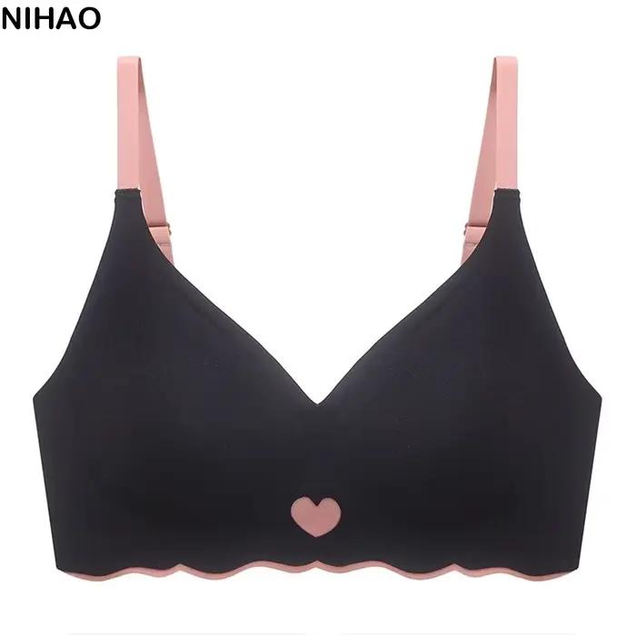 Soutien-gorge sans fil ajusté effet push-up, sans coutures, anti-choc, pour le sport, pour filles et femmes