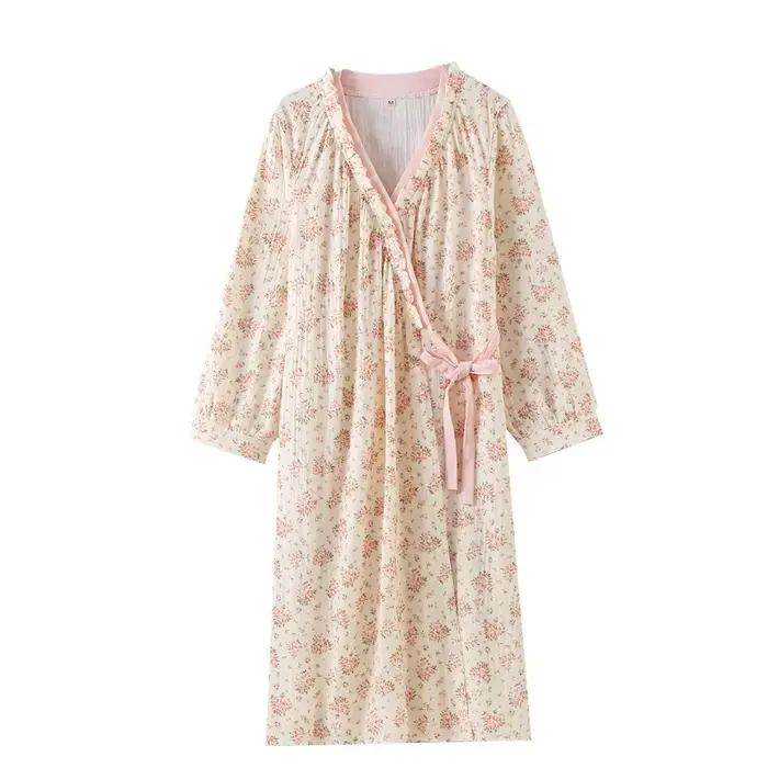 Nočná košeľa Kimono z čistej bavlny