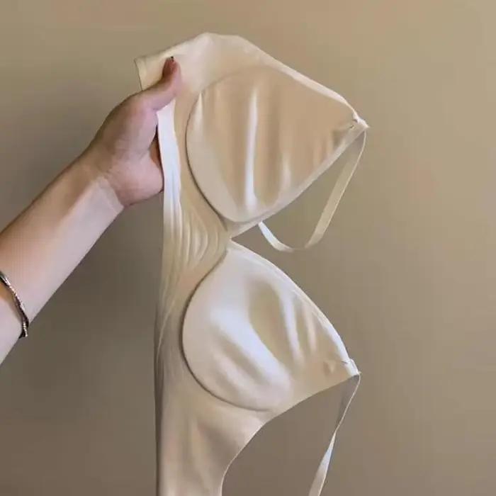 Sous-vêtements doux et respirants pour femmes, bretelles fines sans marques ni sans anneaux en acier, soutien-gorge Anti-affaissement confortable
