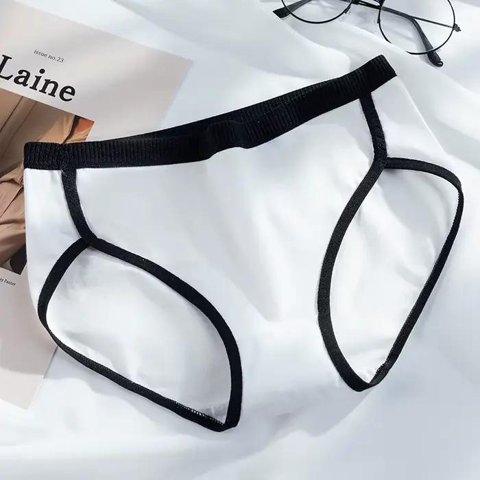 3 pièces/ensemble culottes en coton slips pour femmes caleçons Sexy noir blanc femme Linger taille basse sous-vêtements femmes Pantys Lingerie S-L