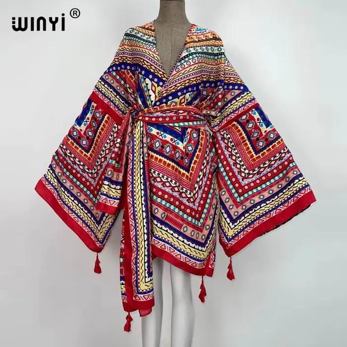 WINYI - Dámske bavlnené koktejlové šaty