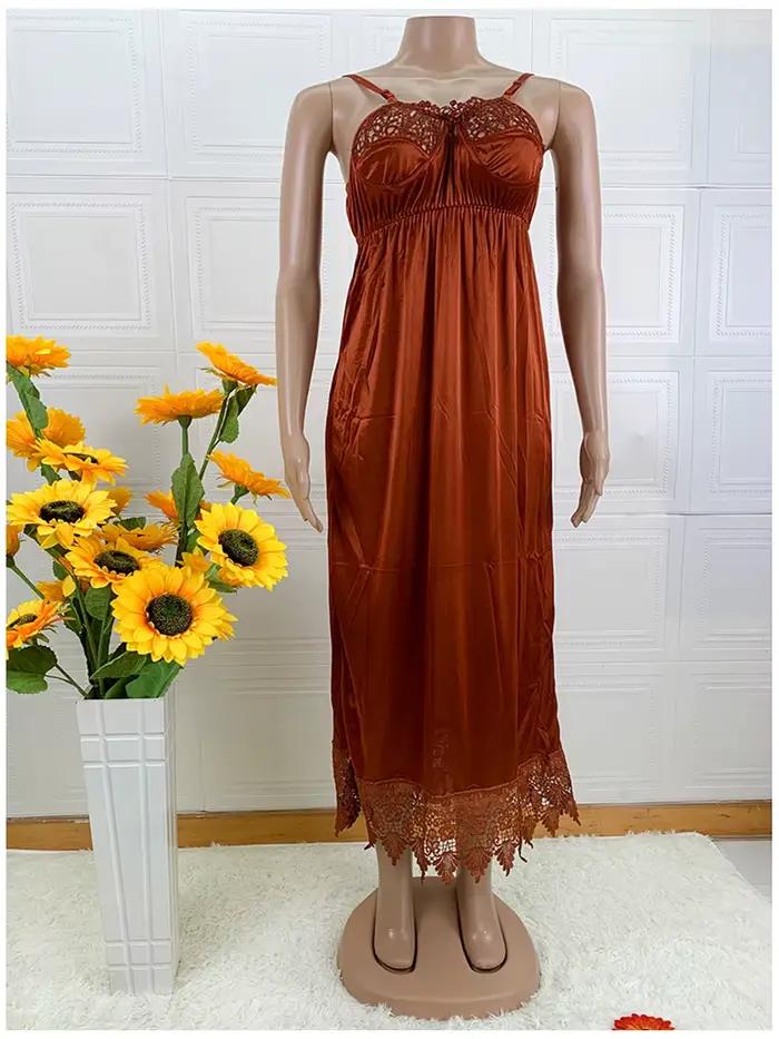 Najnovšie africké ženy Sexy elegantná čipka výšivka pyžamo hodváb pohodlné