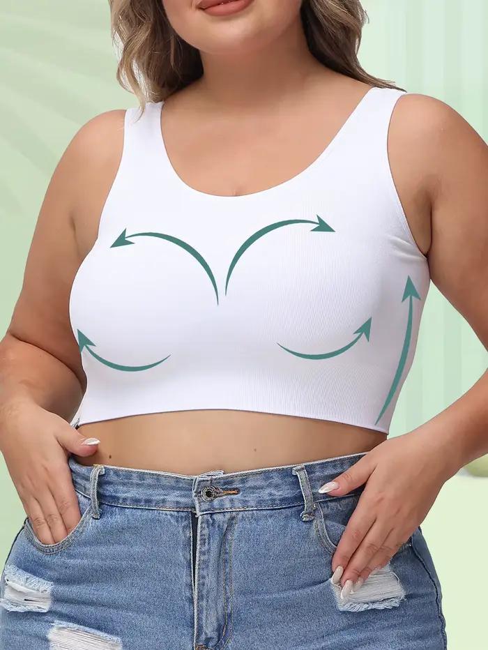 Soutien-gorge femme grande taille avec ascenseur et prévention de la mise en forme affaissement et support pour buste latéral confortable sans support fil