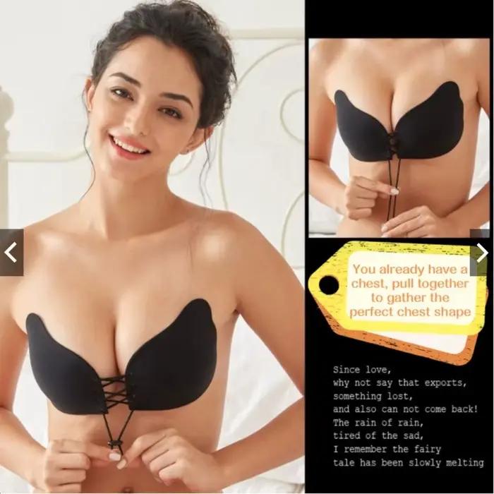 Bande de soutien-gorge en silicone réglable, soutien-gorge push-up, respirant, adhésif, coussretours de poitrine réutilisable