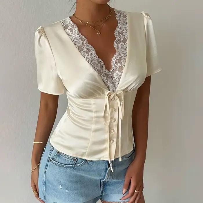 Elegantné čipkové tričko Tuularose pre ženy