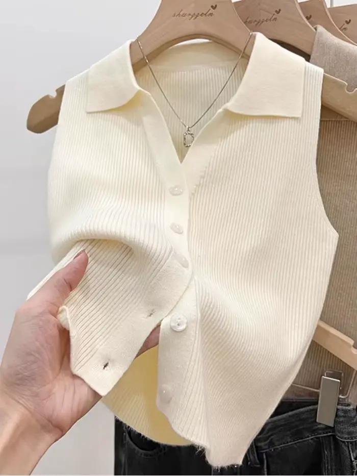 Jednofarebný pletený cardigan pre ženy