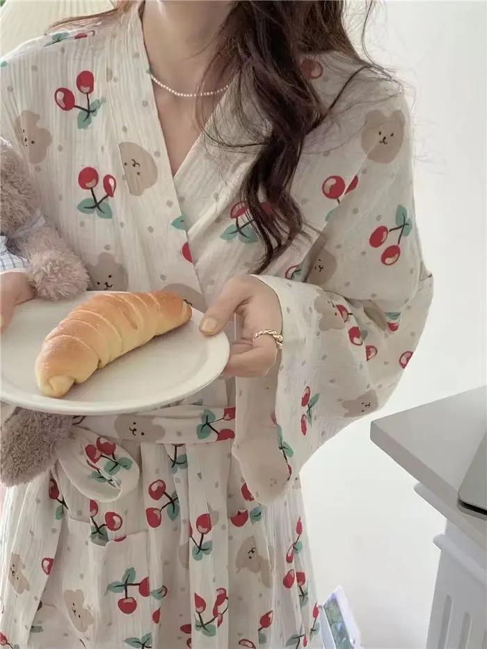 Nová dámska kimono róba s dlhým rukávom