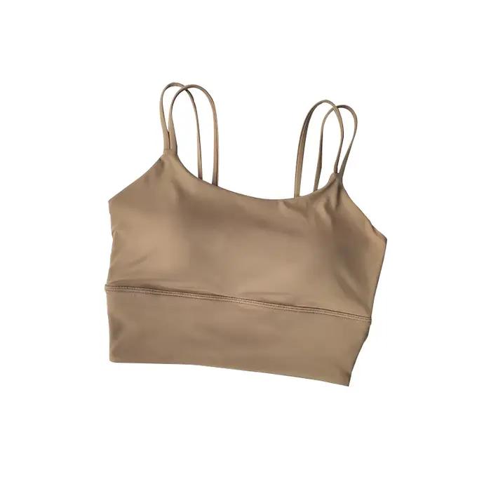 Soutien-gorge de sport intégré avec bretelles, soutien-gorge de style gilet de beauté absorbant les chocs pour femmes, combinaison de yoga Pilates pour course à pied