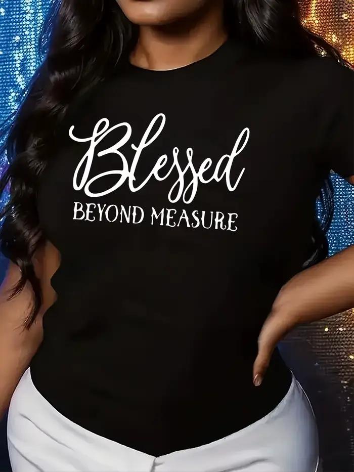 Dámske tričko Blessed Beyond Measure - Motív Faith, oranžové ležérne tričko