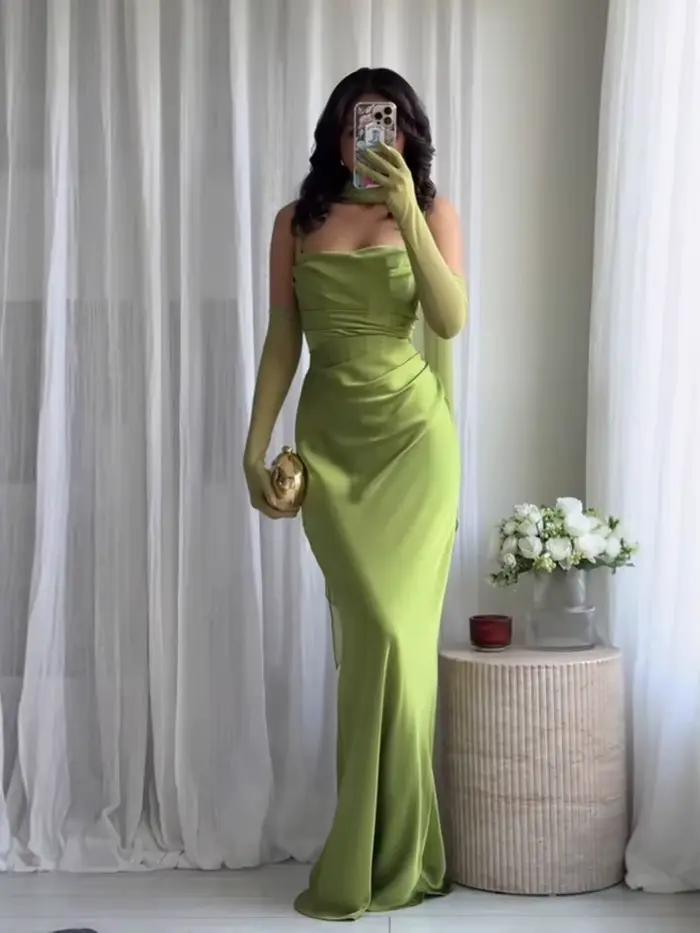 Elegantné korzetové maxi šaty so šálom Sexy plesové