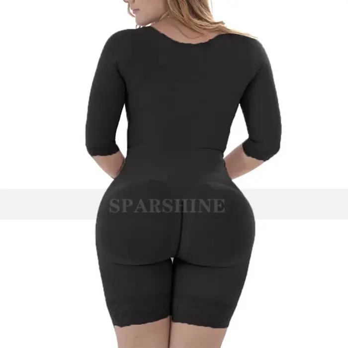 Tvarovacie a kompresné body na brucho s rukávmi Fajas Sexy kontrola brucha zdvihnutie bokov Shapwear pre ženy