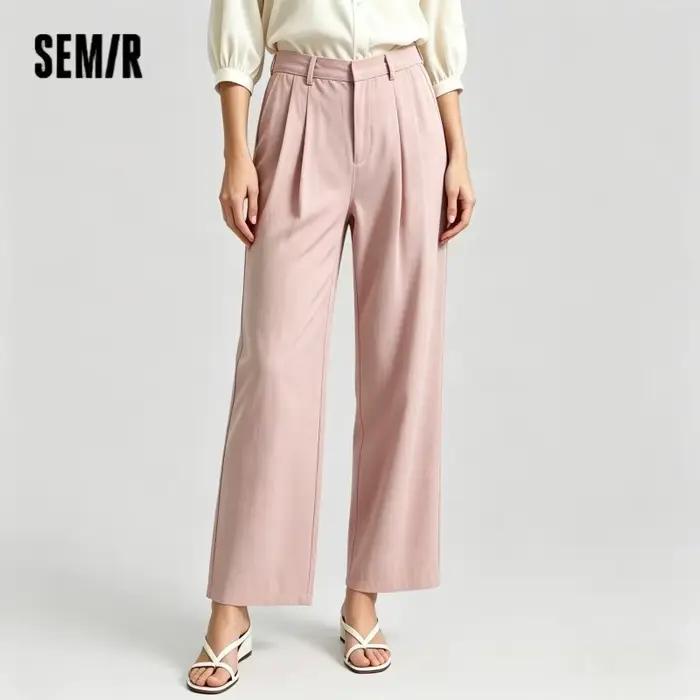 Semir elastický pás Denim nohavice pre ženy závesný strih 2025 leto nové chladenie široká nohavica