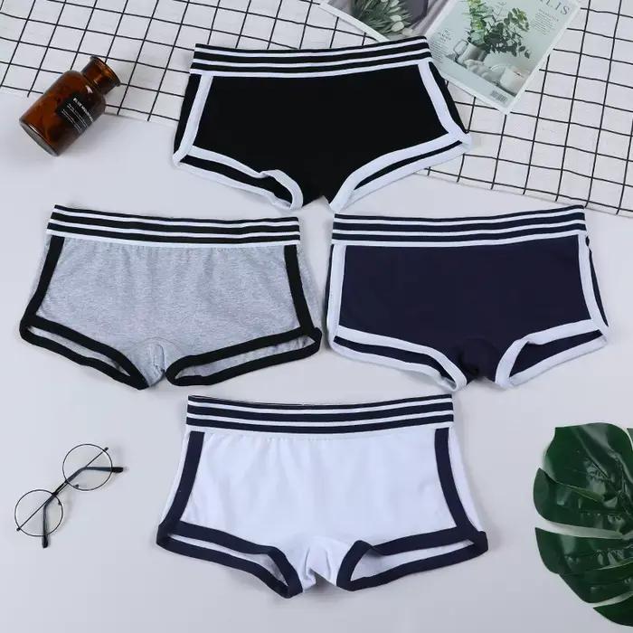1 pièce femmes culottes femme Boxer Boyshort taille basse Sport sous-vêtements confortables et respirants dames pantalons Lingerie intime