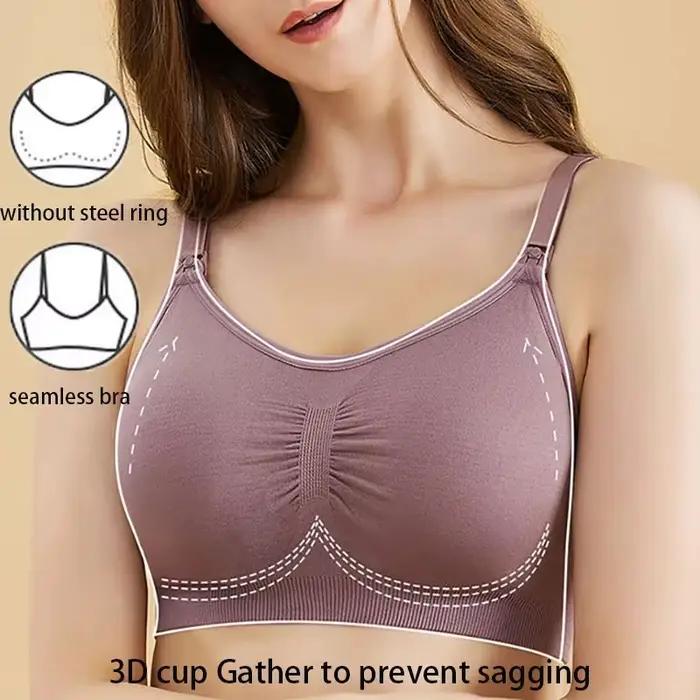 Soutien-gorge d'allaitement sans armatures, soutien-gorge de maternité respirant anti-affaissement pour femmes enceintes, soutien-gorge d'allaitement de haute qualité grande taille