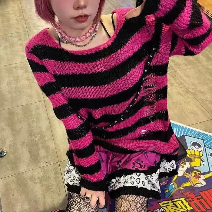 Nové streetwearové punkové gotické tričko s dlhým rukávom unisex