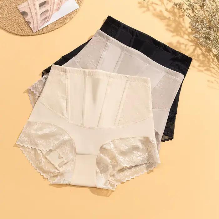Giczi femmes Sexy dentelle jambe façonnage culotte Shapewear minceur taille haute sous-vêtements ventre contrôle minceur slips confortables caleçons