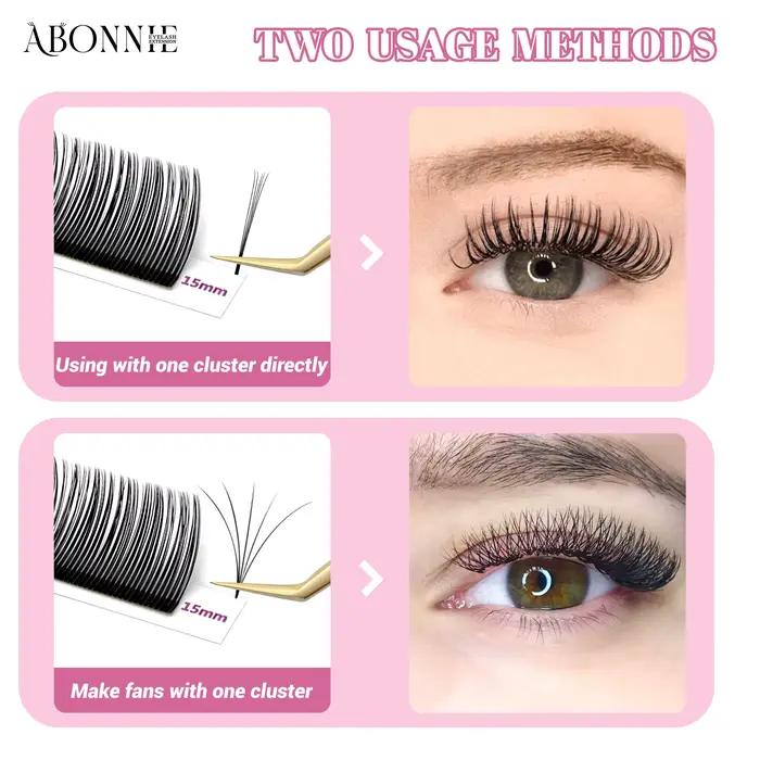 Abonnie Angel Lashes – Individuálne predpripravené riasy v tvare kvetu 5D