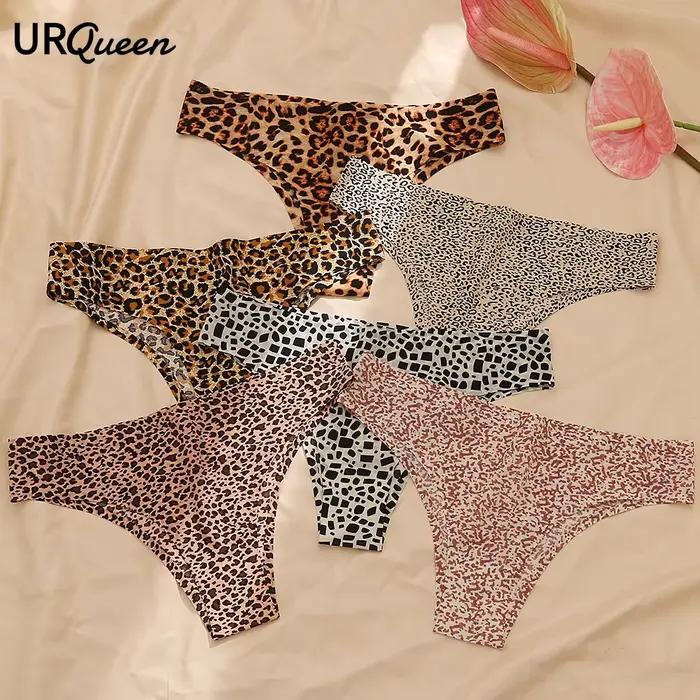 WarmSteps InDispensSexy-Bikini Tanga Léopard pour Femme, Lingerie Sans Couture, Culotte Respirante en Coton, Sous-Vêtements à l'Entrejambe
