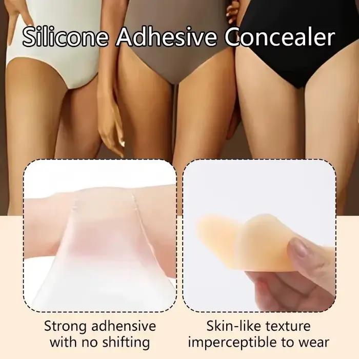 1 Pièce Culotte Invisible Dissimulatrice en Silicone Réutilisable pour Maillot de Bain, Sous-vêtements, Leggings, Anti-Effet Camel Toe, Autocollante